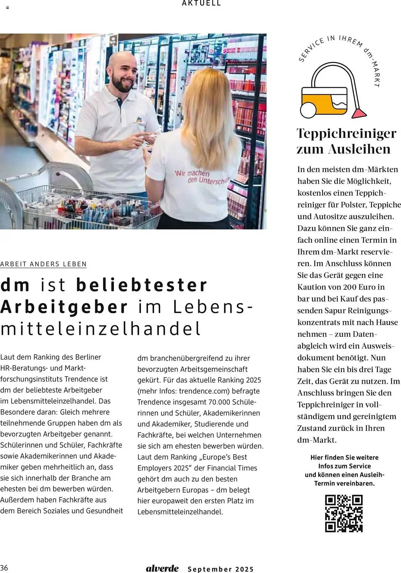 dm drogerie Magazin von 1. September bis 30. September 2025 - Prospekt seite 36