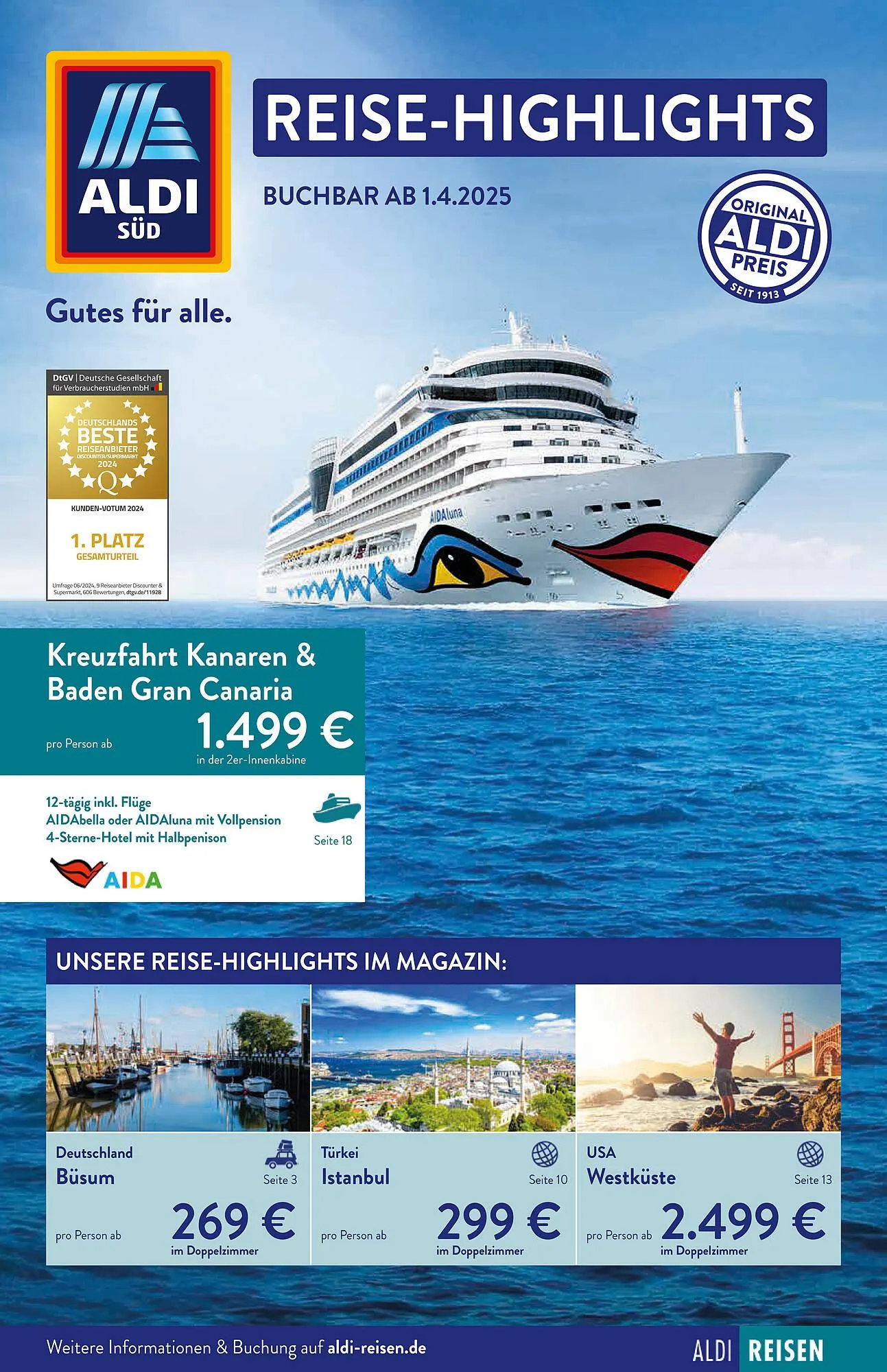 Aldi Süd Prospekt von 1. April bis 30. April 2025 - Prospekt seite 1