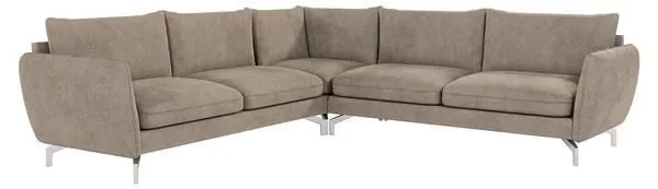 Modernes Ecksofa Avanti mit Silber Füßen