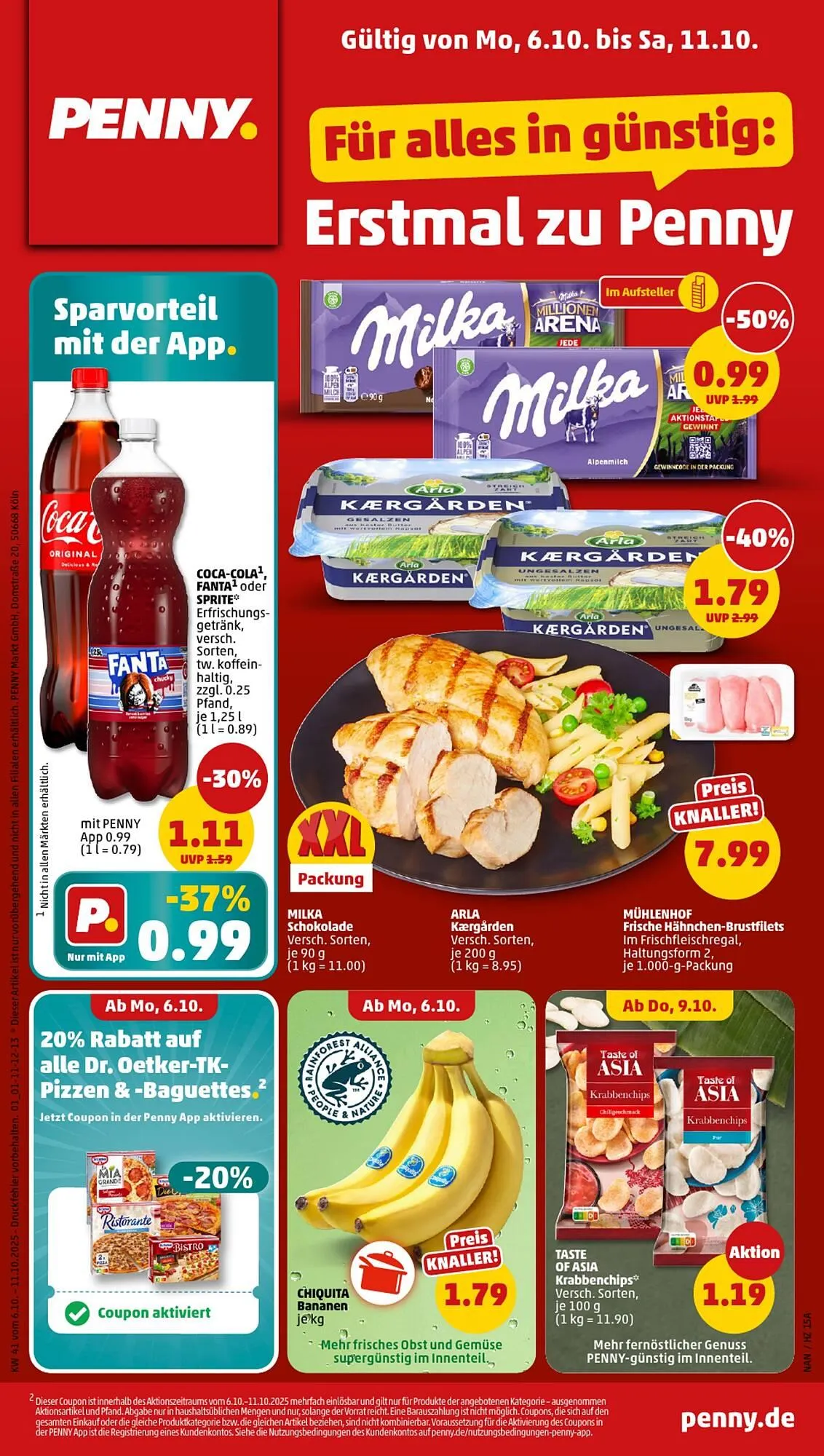 PENNY Prospekt von 13. Oktober bis 18. Oktober 2025 - Prospekt seite 1