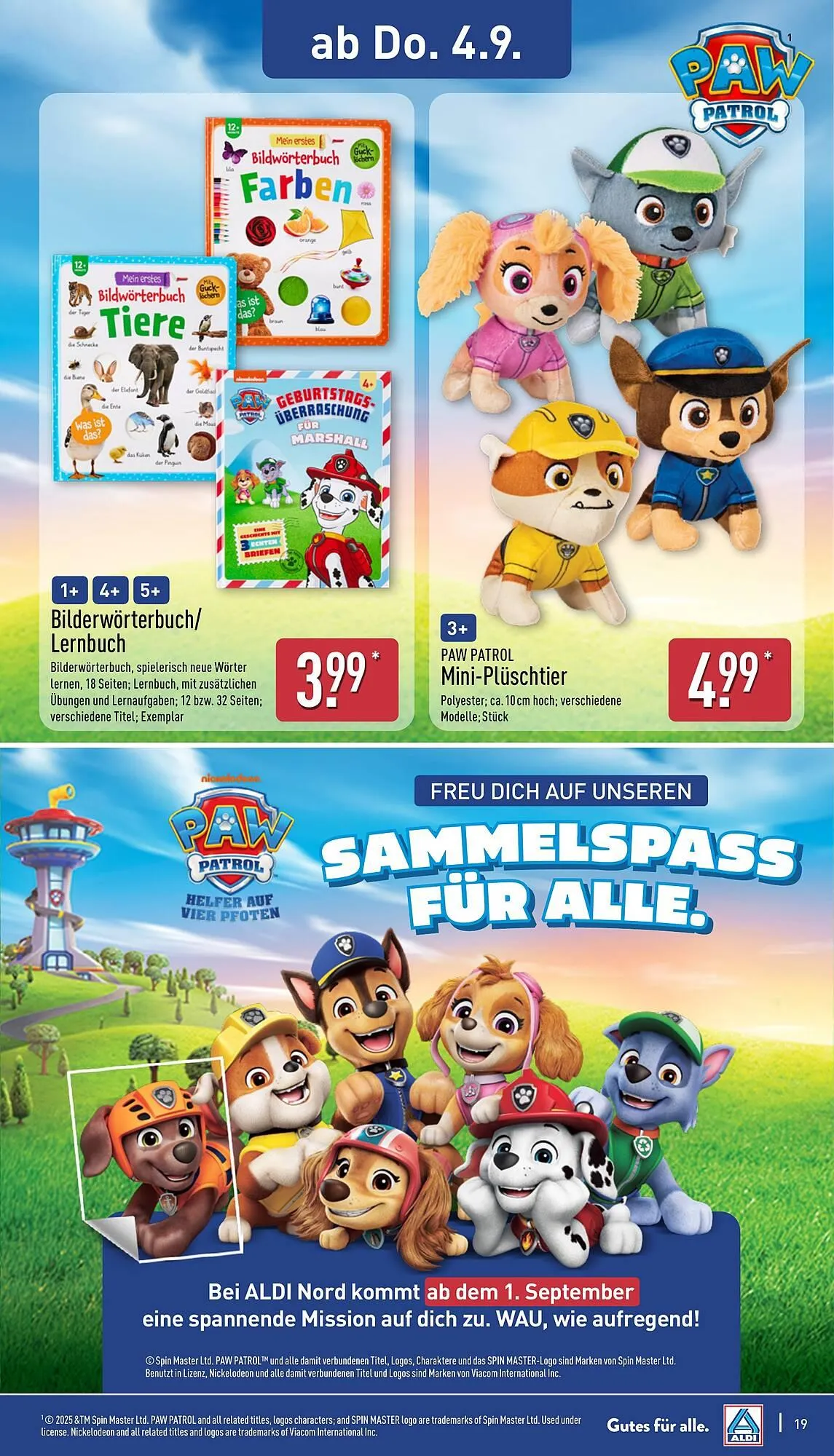 Aldi Nord Prospekt von 1. September bis 6. September 2025 - Prospekt seite 19