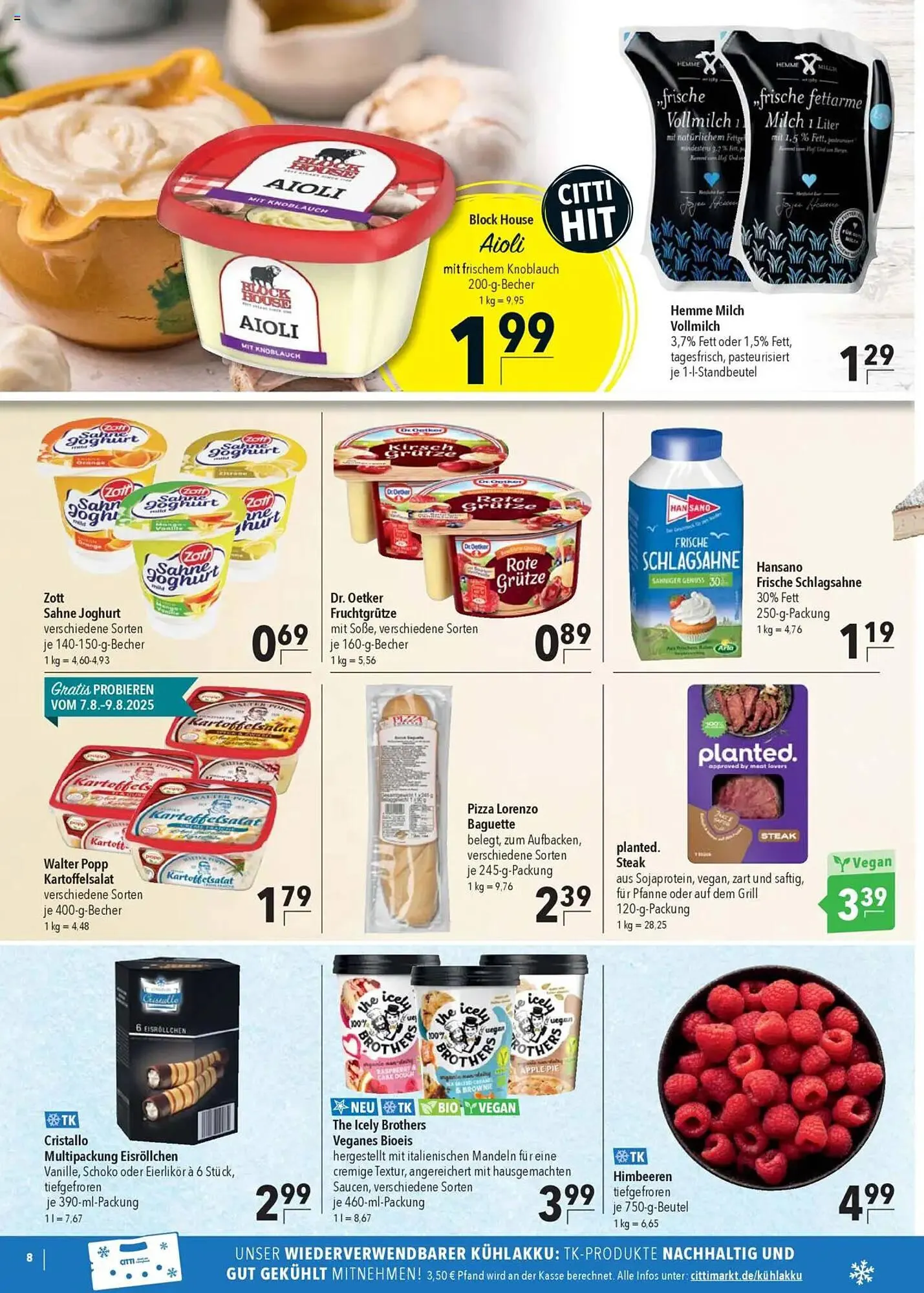 CITTI Markt Prospekt von 6. August bis 12. August 2025 - Prospekt seite 8