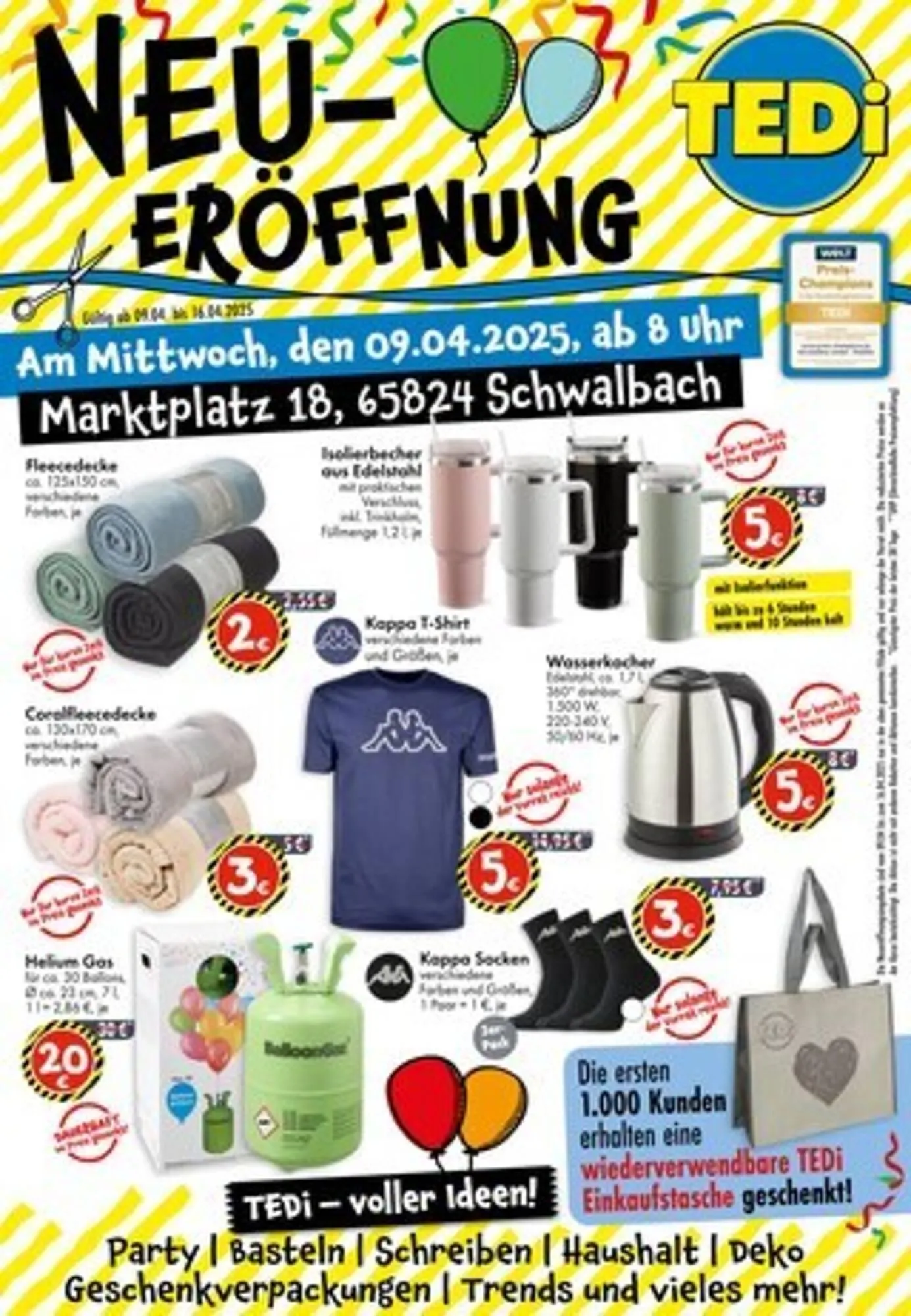 TEDi Prospekt von 9. April bis 9. April 2025 - Prospekt seite 1