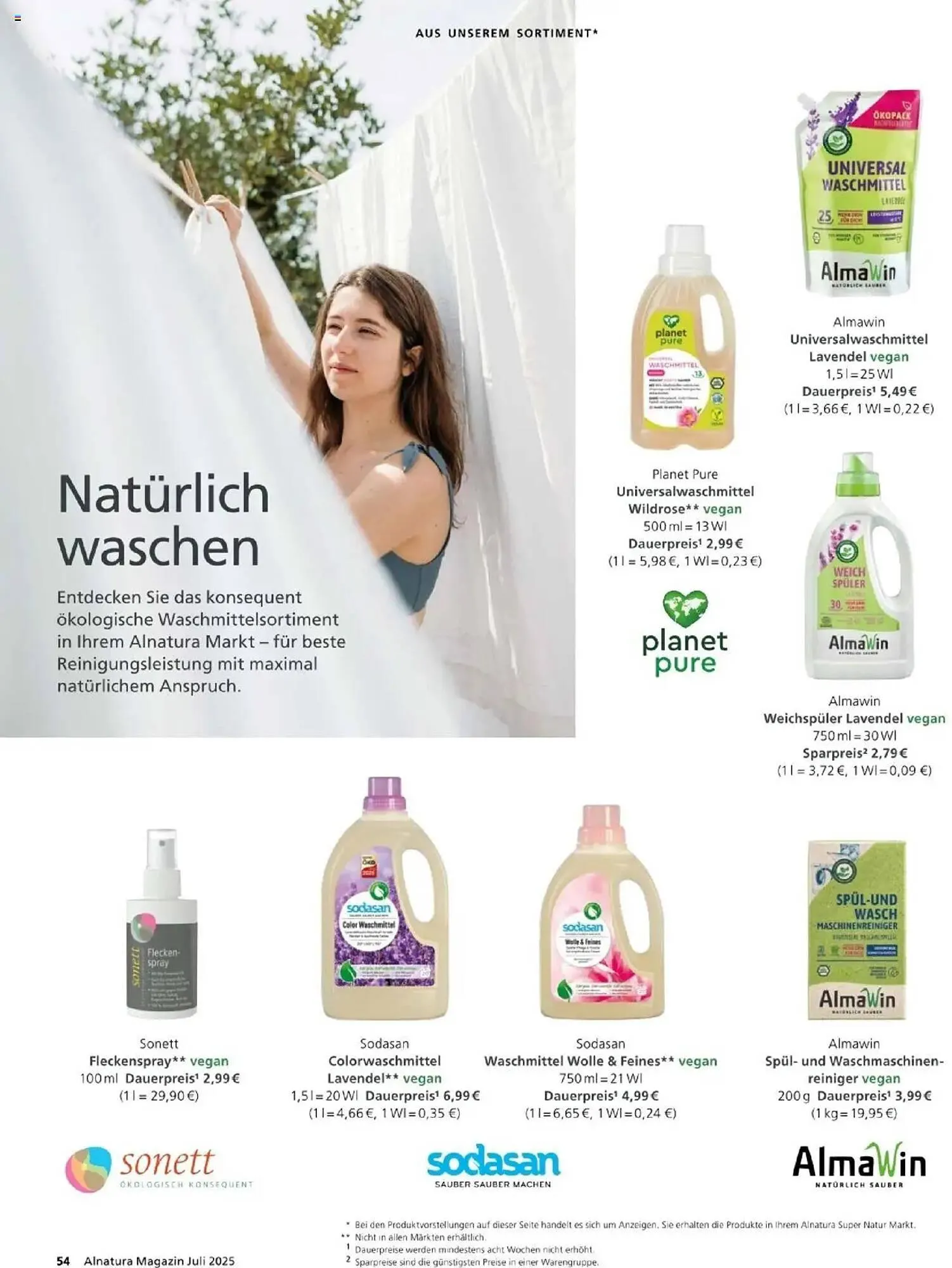 Alnatura Prospekt von 1. Juli bis 31. Juli 2025 - Prospekt seite 54