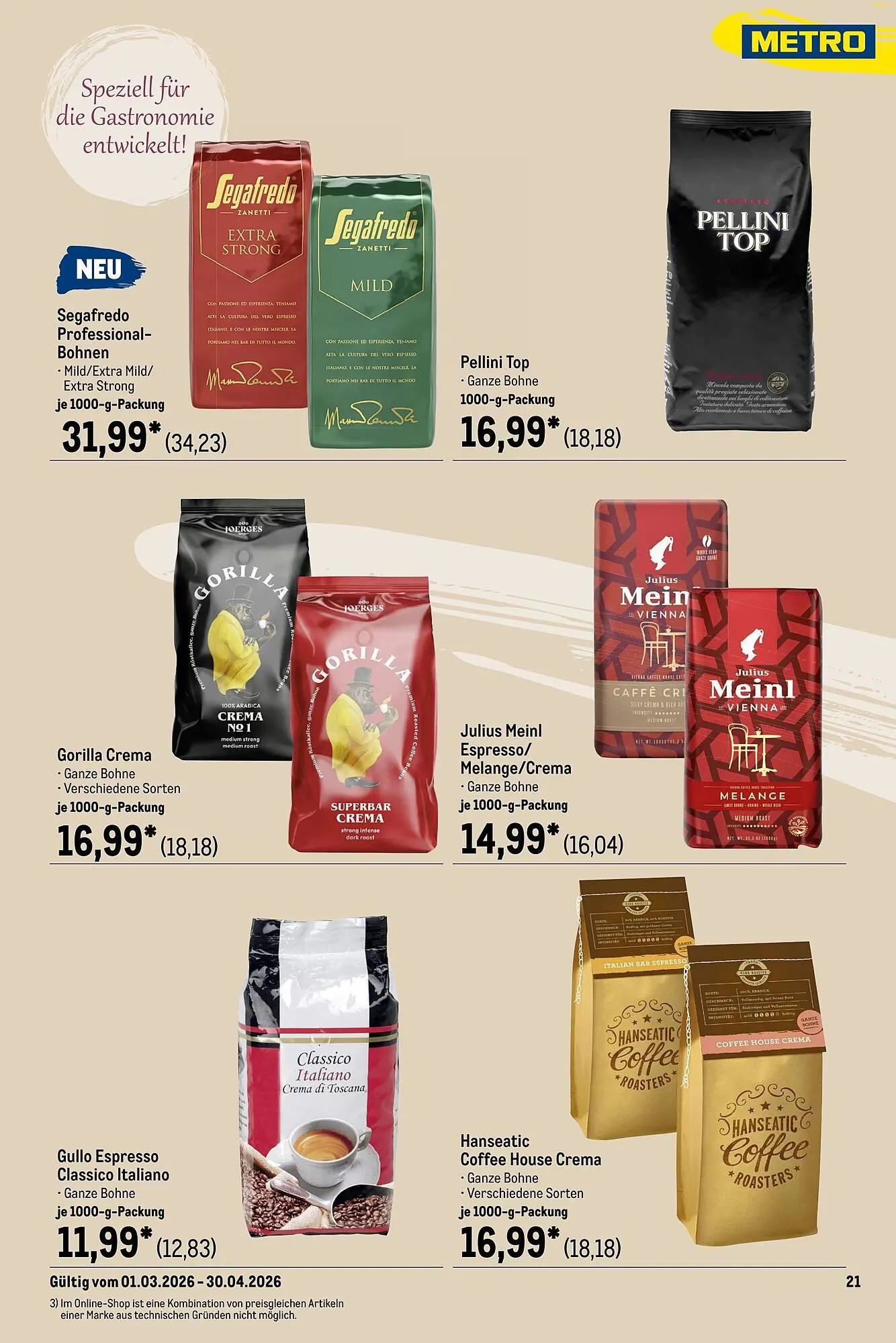 METRO Prospekt von 1. März bis 1. Mai 2026 - Prospekt seite 21