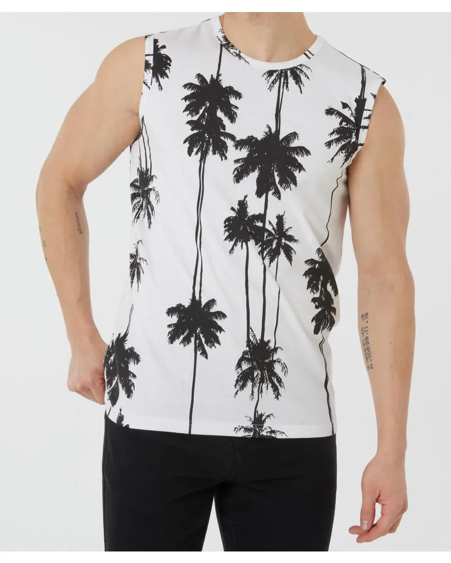 Tanktop Palmen X-Mail, Rundhalsausschnitt