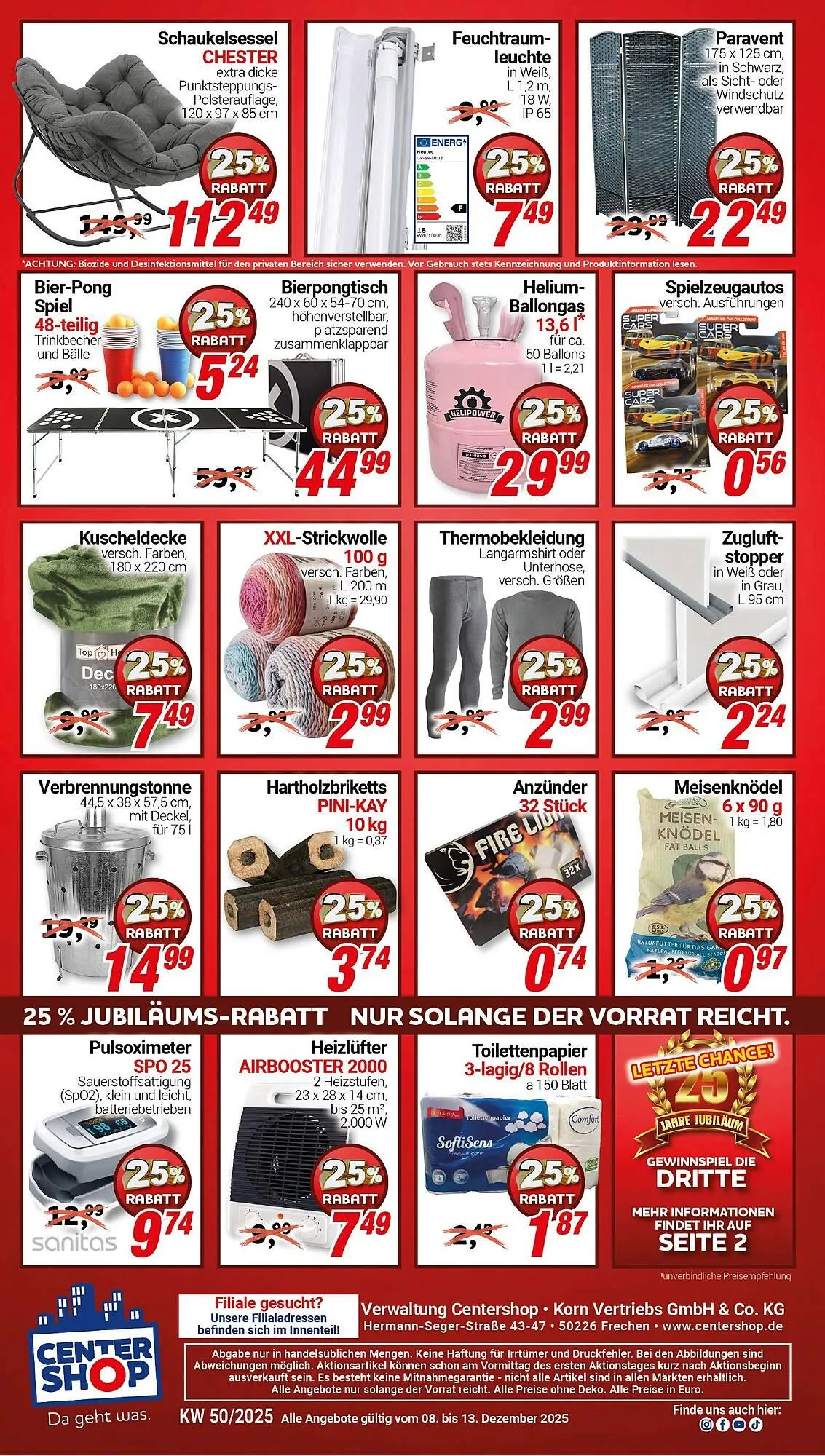 CENTERSHOP Prospekt von 8. Dezember bis 14. Dezember 2025 - Prospekt seite 16