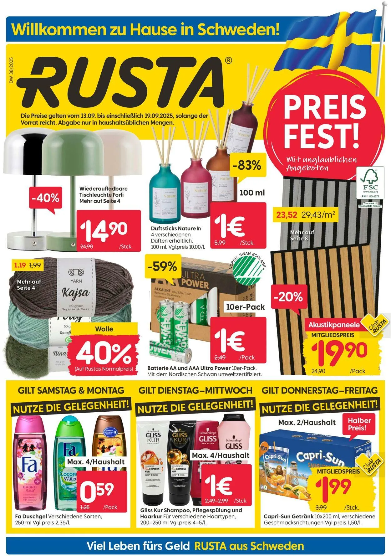 Rusta von 16. September bis 30. September 2025 - Prospekt seite 1