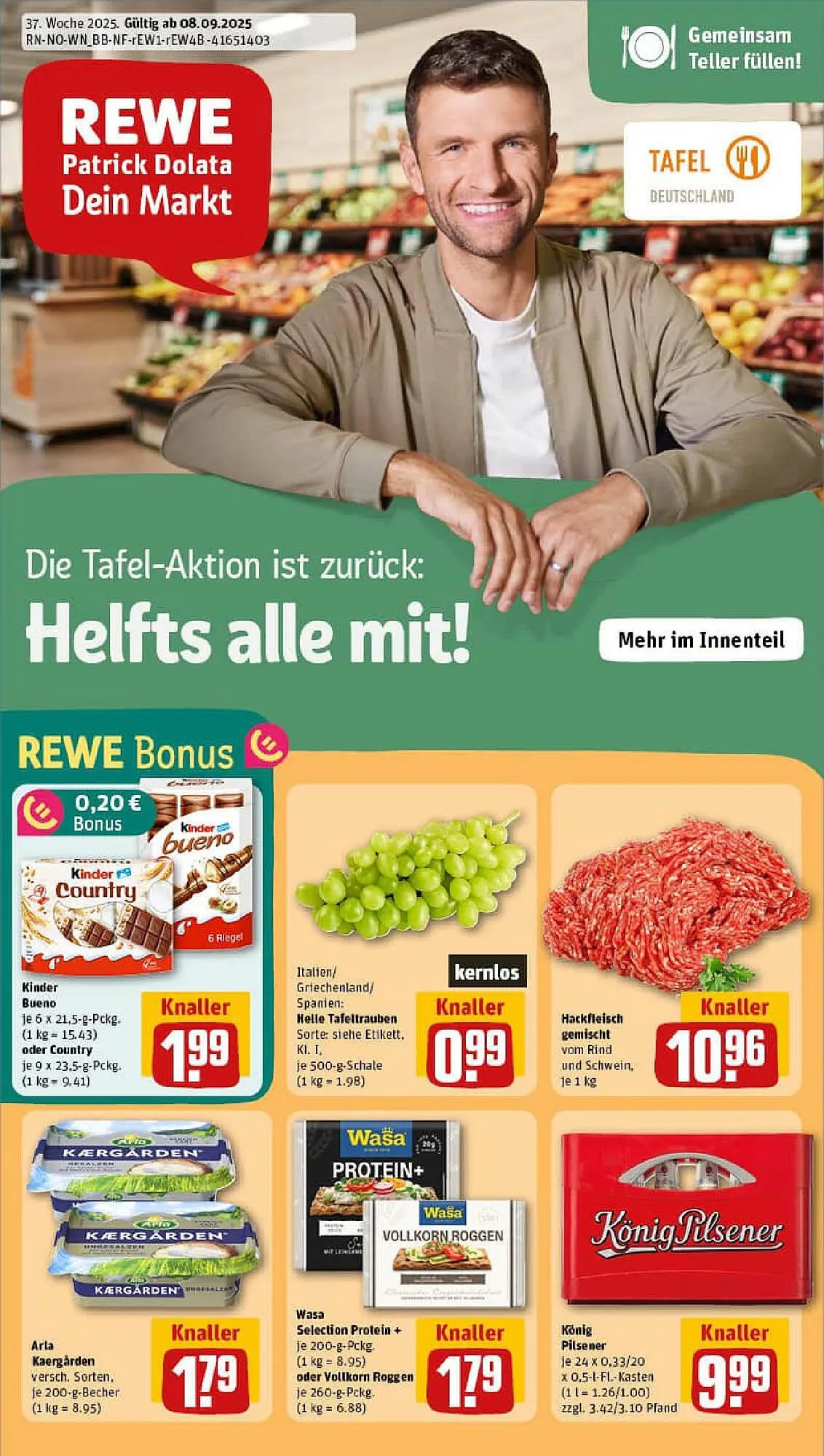 REWE Prospekt von 7. September bis 14. September 2025 - Prospekt seite 1