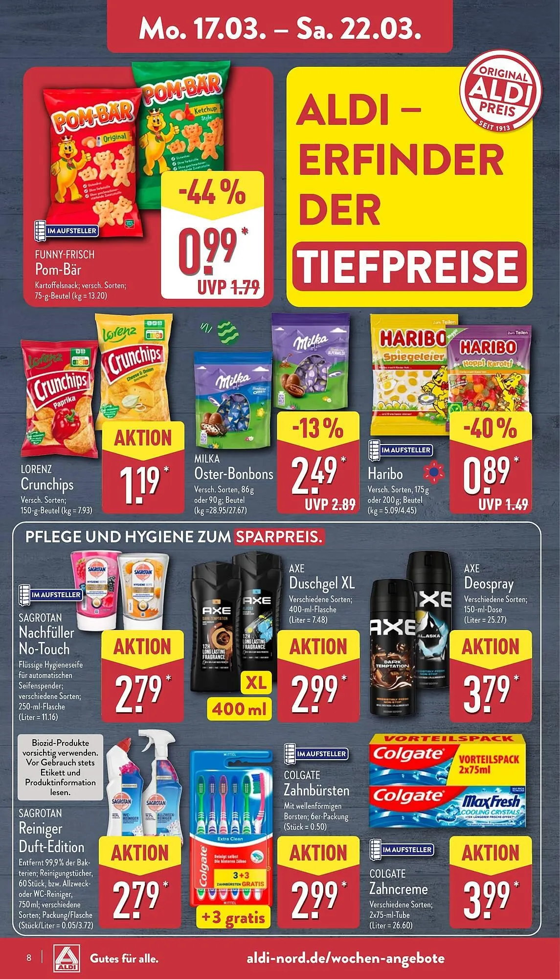 Aldi Nord Prospekt von 17. März bis 22. März 2025 - Prospekt seite 8