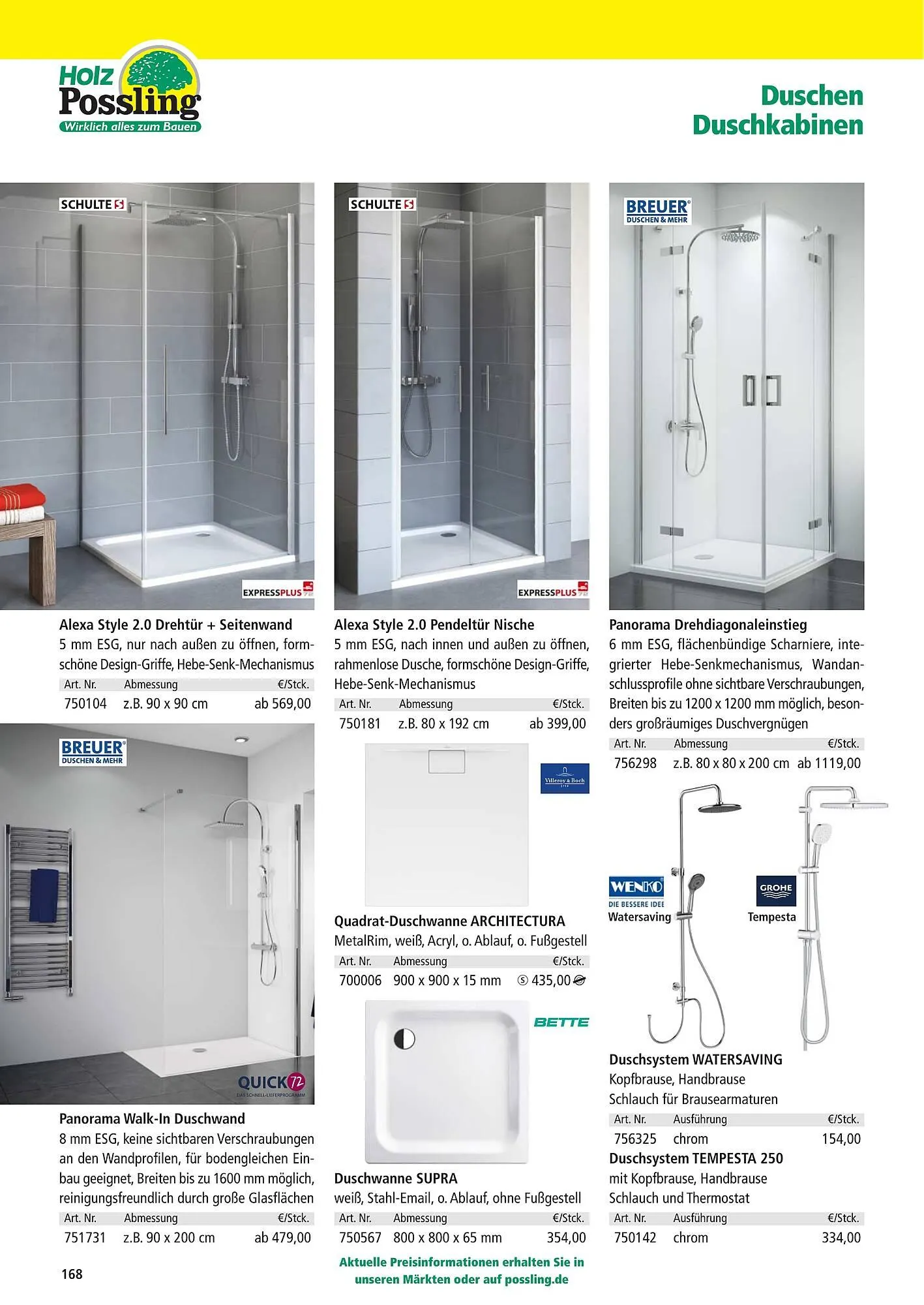 Holz Possling Prospekt von 1. April bis 31. Juli 2026 - Prospekt seite 168