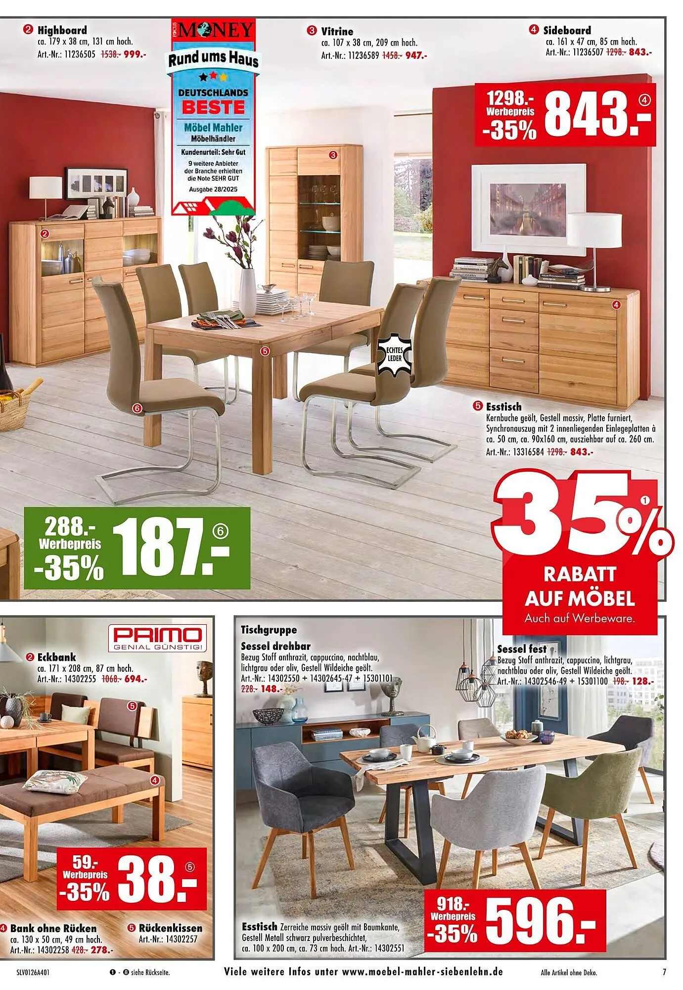 Möbel Mahler Katalog von 7. Januar bis 13. Januar 2026 - Prospekt seite 7