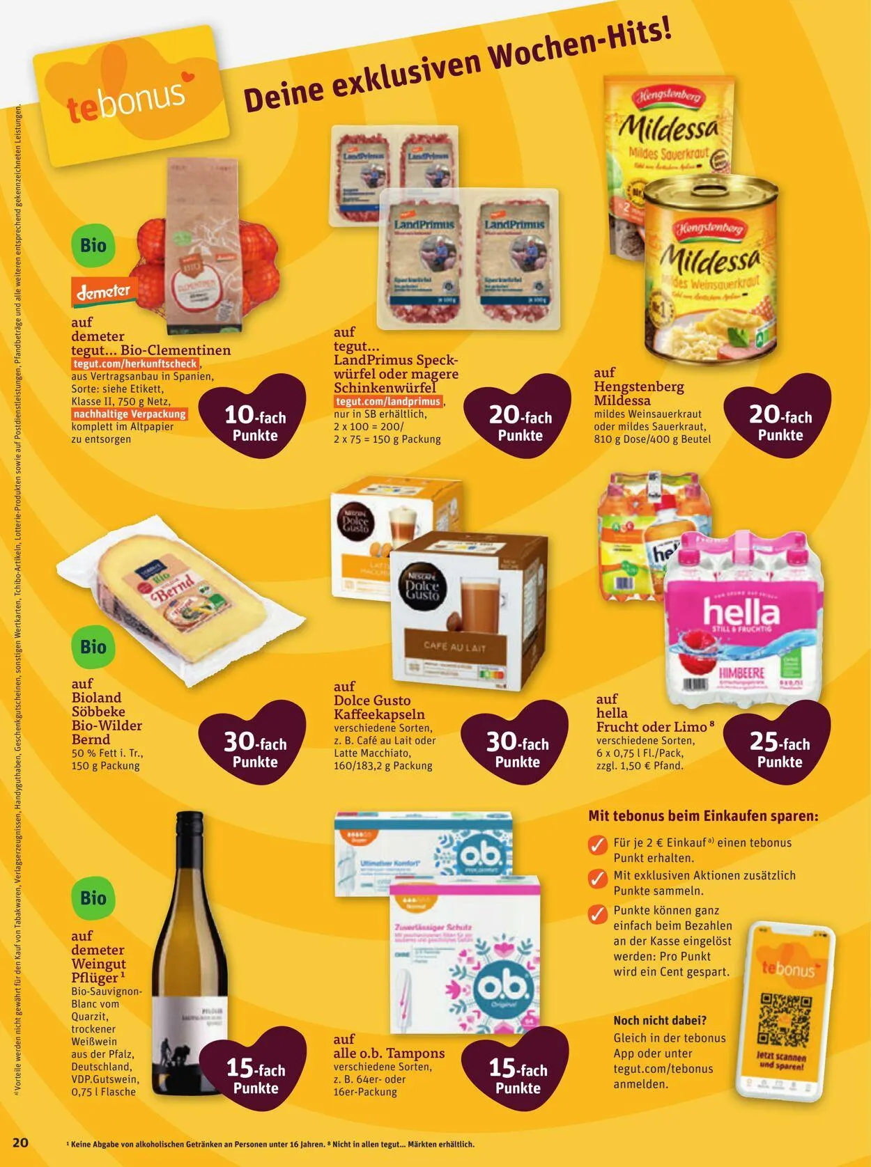 Tegut Aktueller Prospekt von 20. Oktober bis 26. Oktober 2025 - Prospekt seite 22
