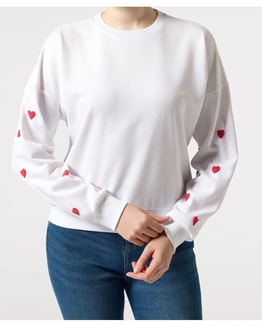 Sweatshirt Herzen Janina, Rundhalsausschnitt