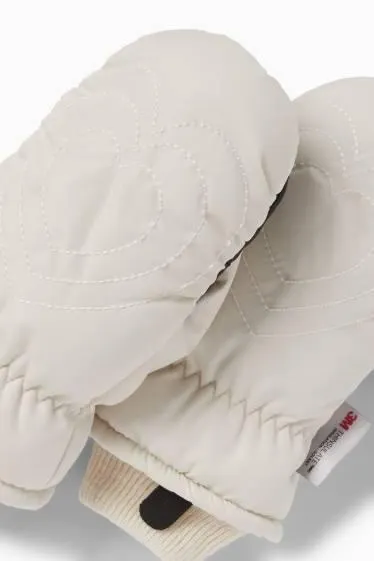 Heart - mittens - lined