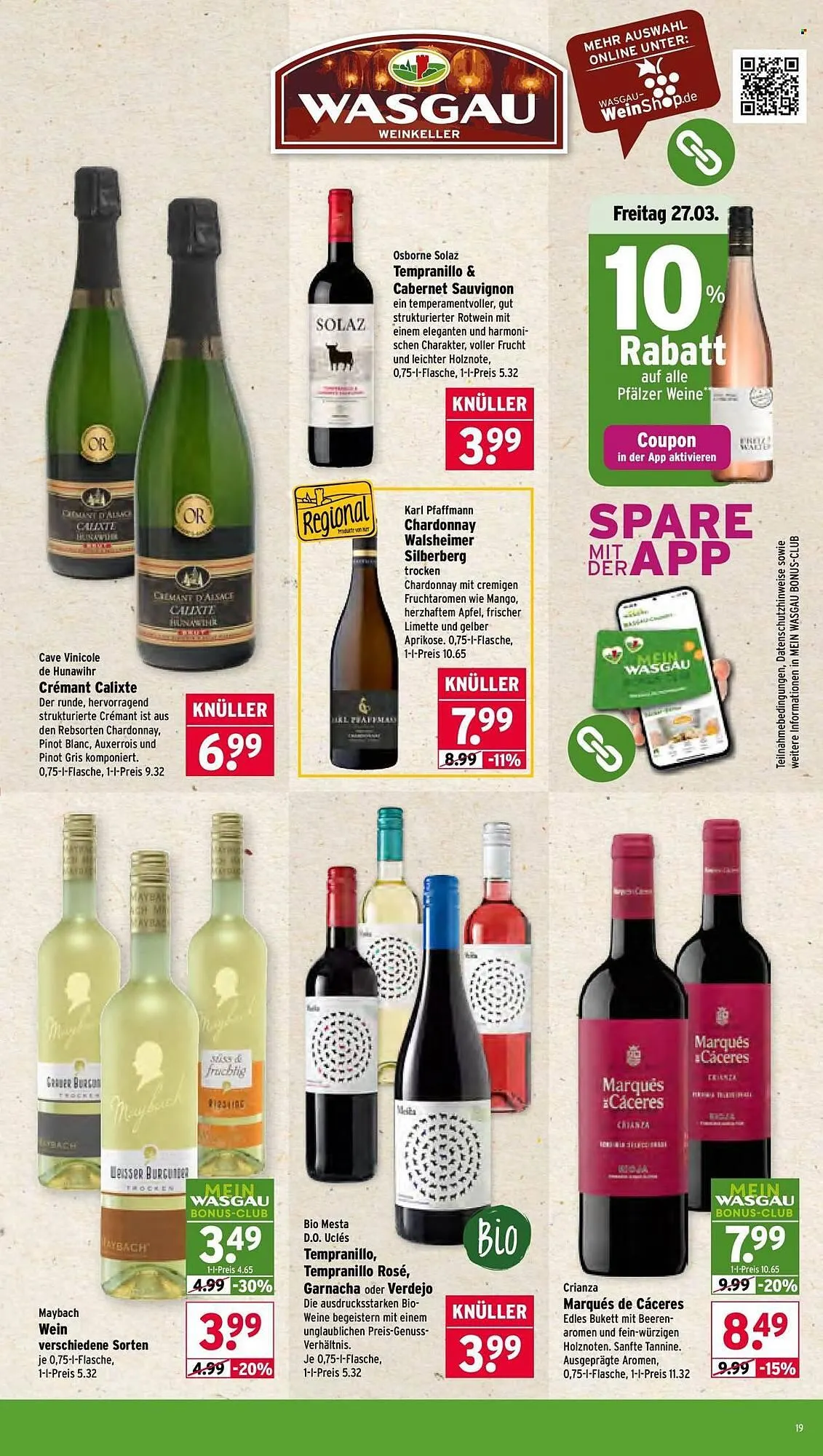 Wasgau Prospekt von 23. März bis 28. März 2026 - Prospekt seite 19