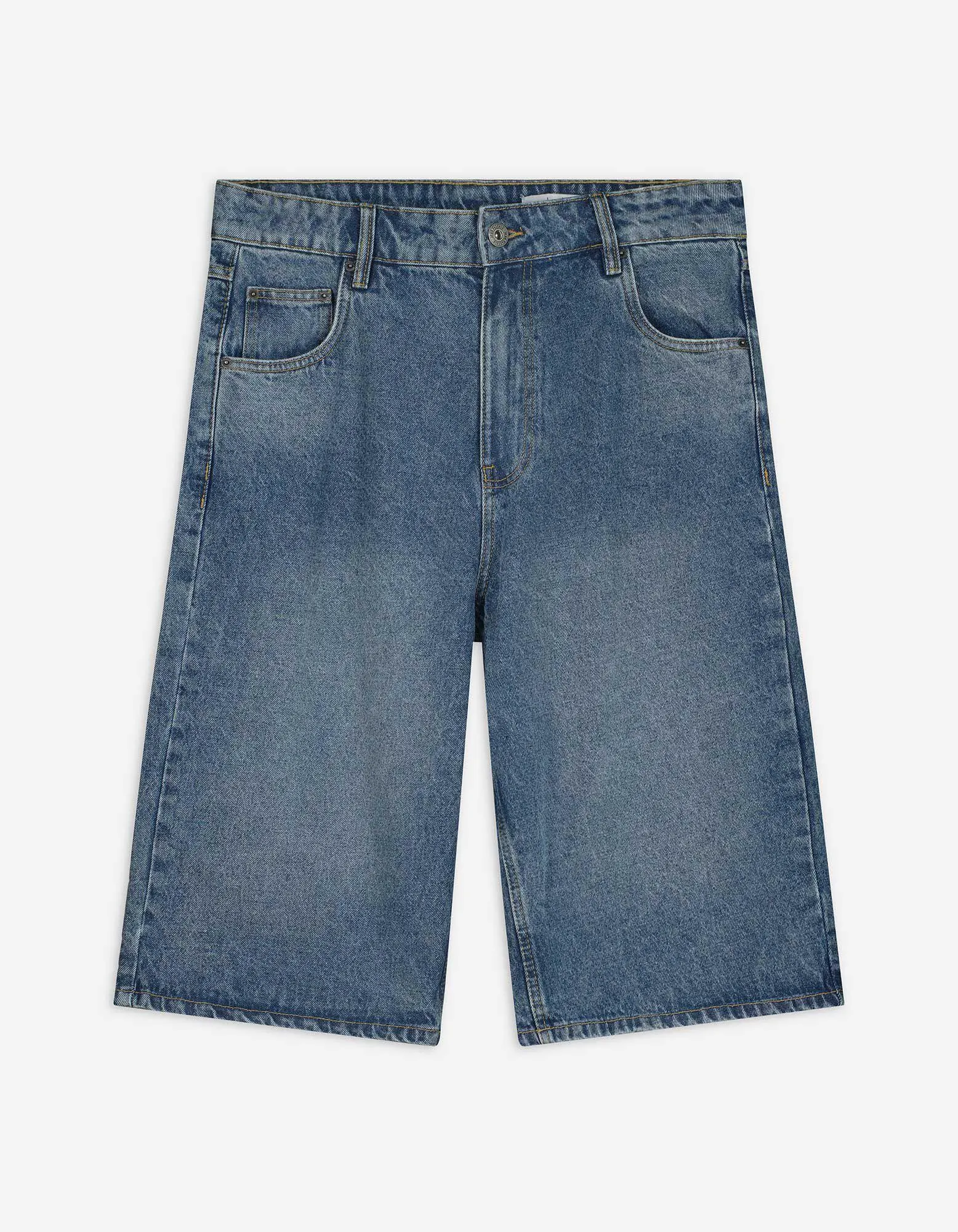 Jeansshorts - Baggy Fit - blau