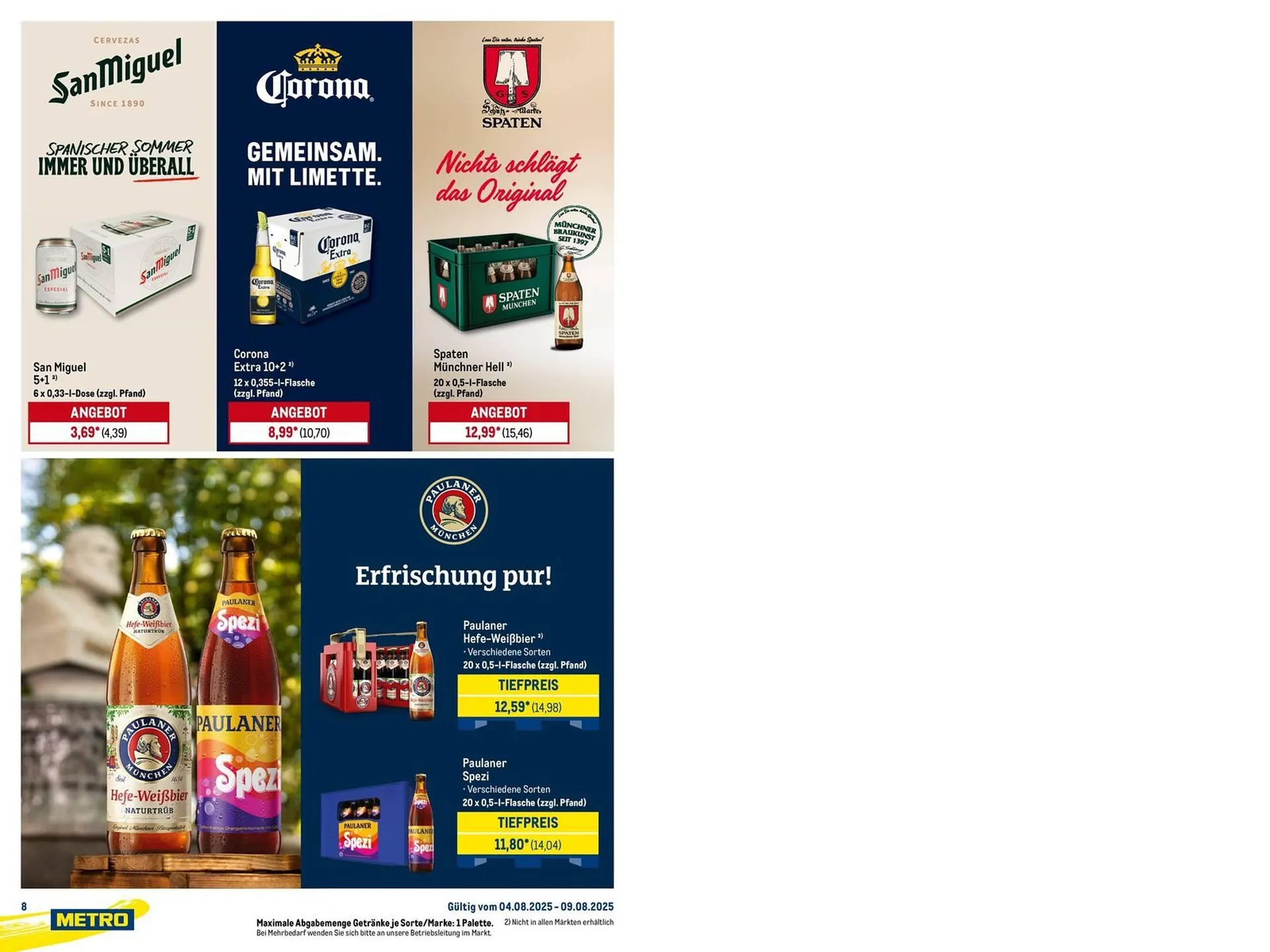 METRO Prospekt von 4. August bis 9. August 2025 - Prospekt seite 8