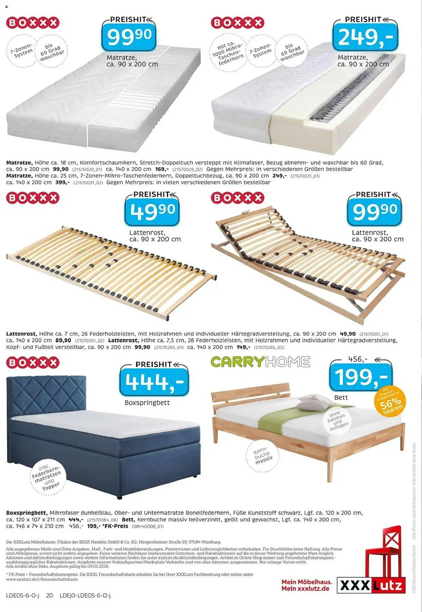 XXXLutz Prospekt von 25. April bis 9. Mai 2026 - Prospekt seite 20