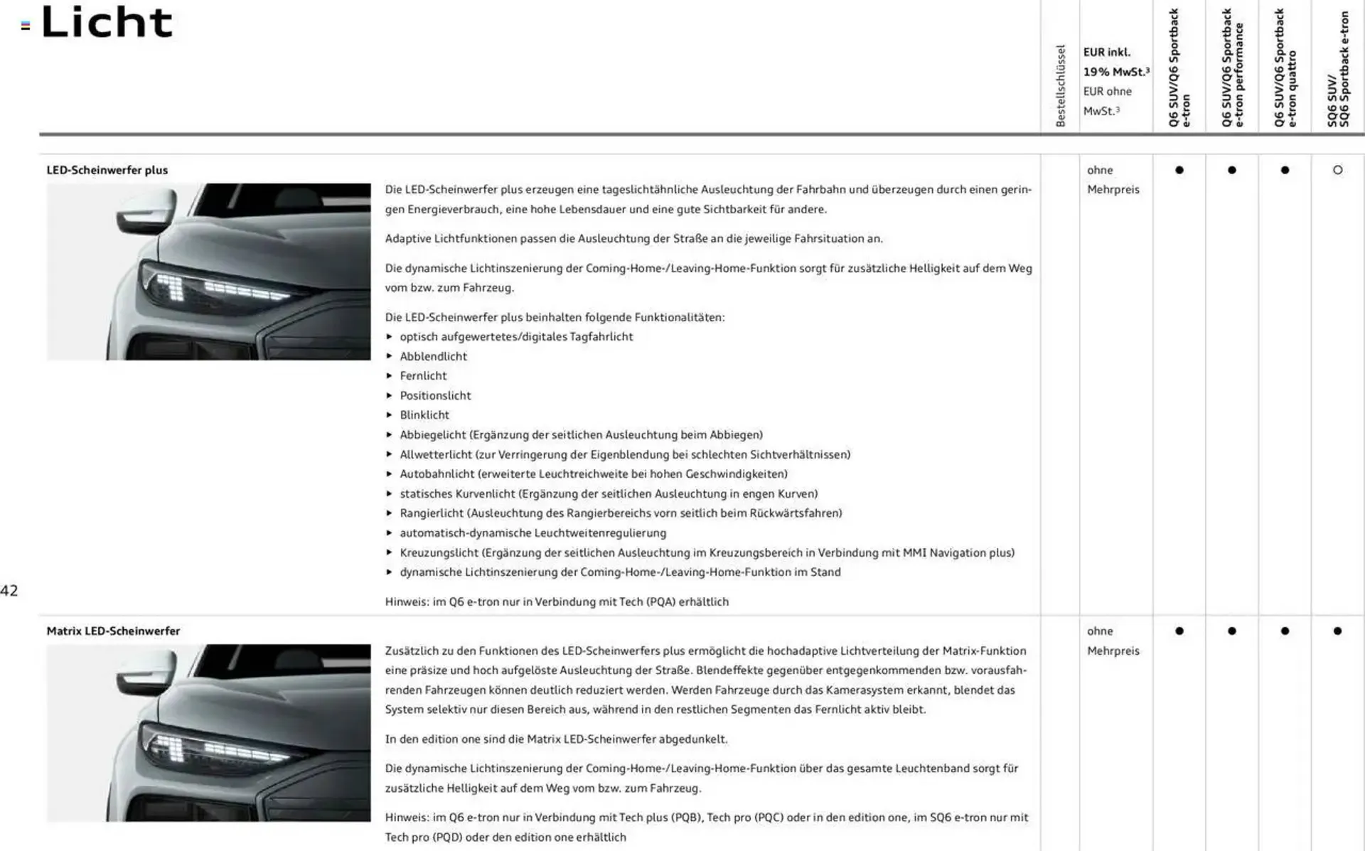 Audi Prospekt von 2. Januar bis 31. Dezember 2025 - Prospekt seite 42