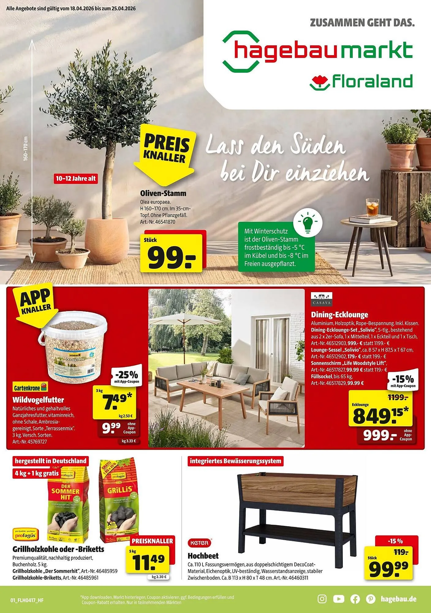 Hagebau Prospekt von 18. April bis 25. April 2026 - Prospekt seite 1