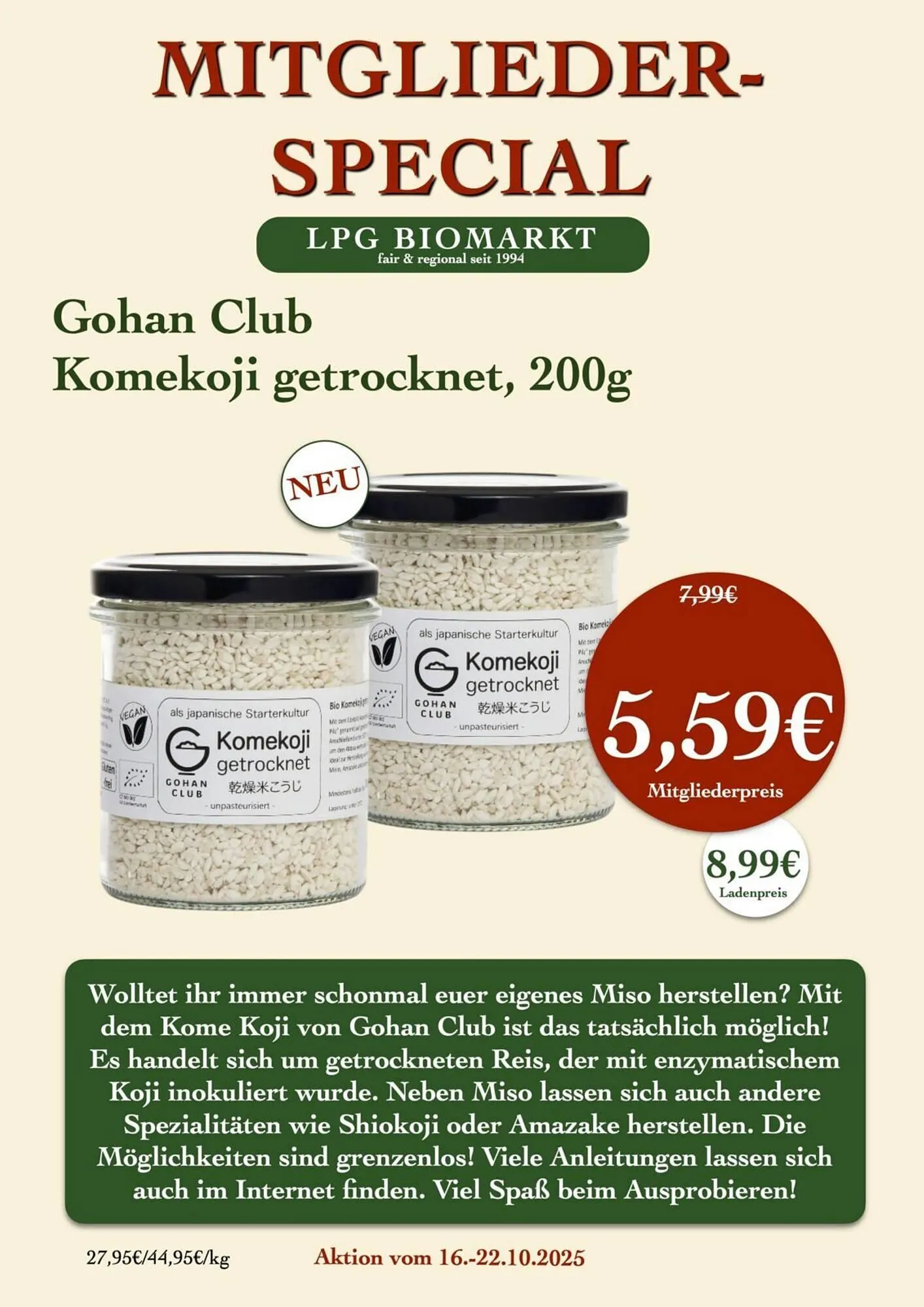 LPG Biomarkt Prospekt von 16. Oktober bis 22. Oktober 2025 - Prospekt seite 13