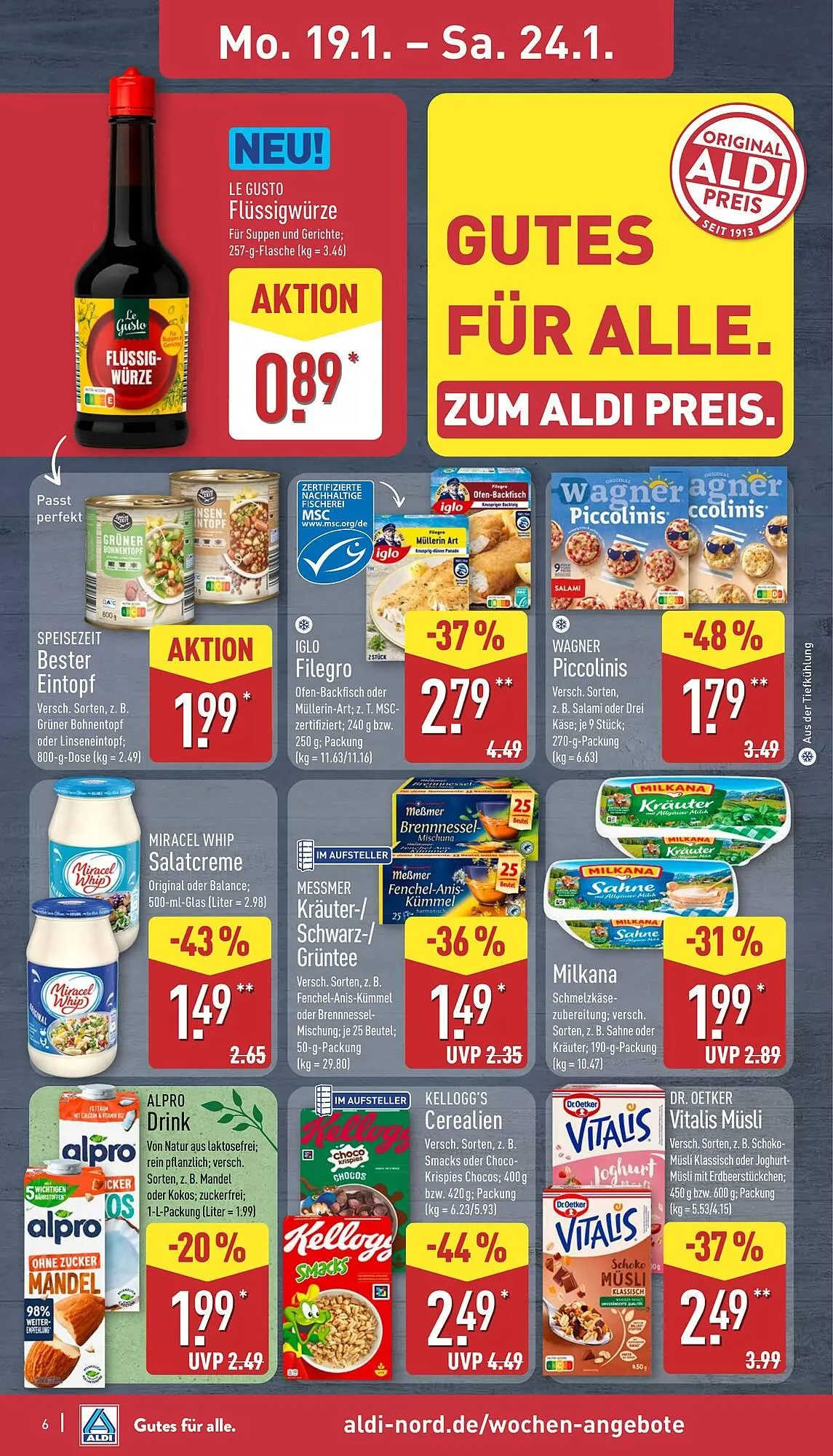 Aldi Nord Prospekt von 19. Januar bis 24. Januar 2026 - Prospekt seite 6