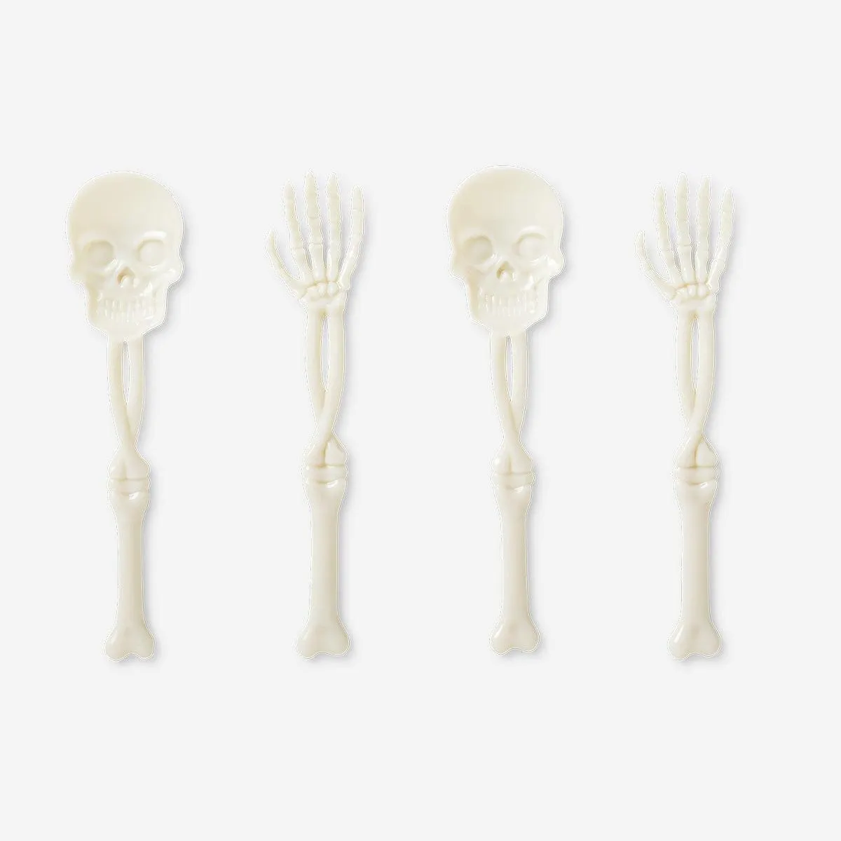 Skeleton spoon and fork set - 4 pcs