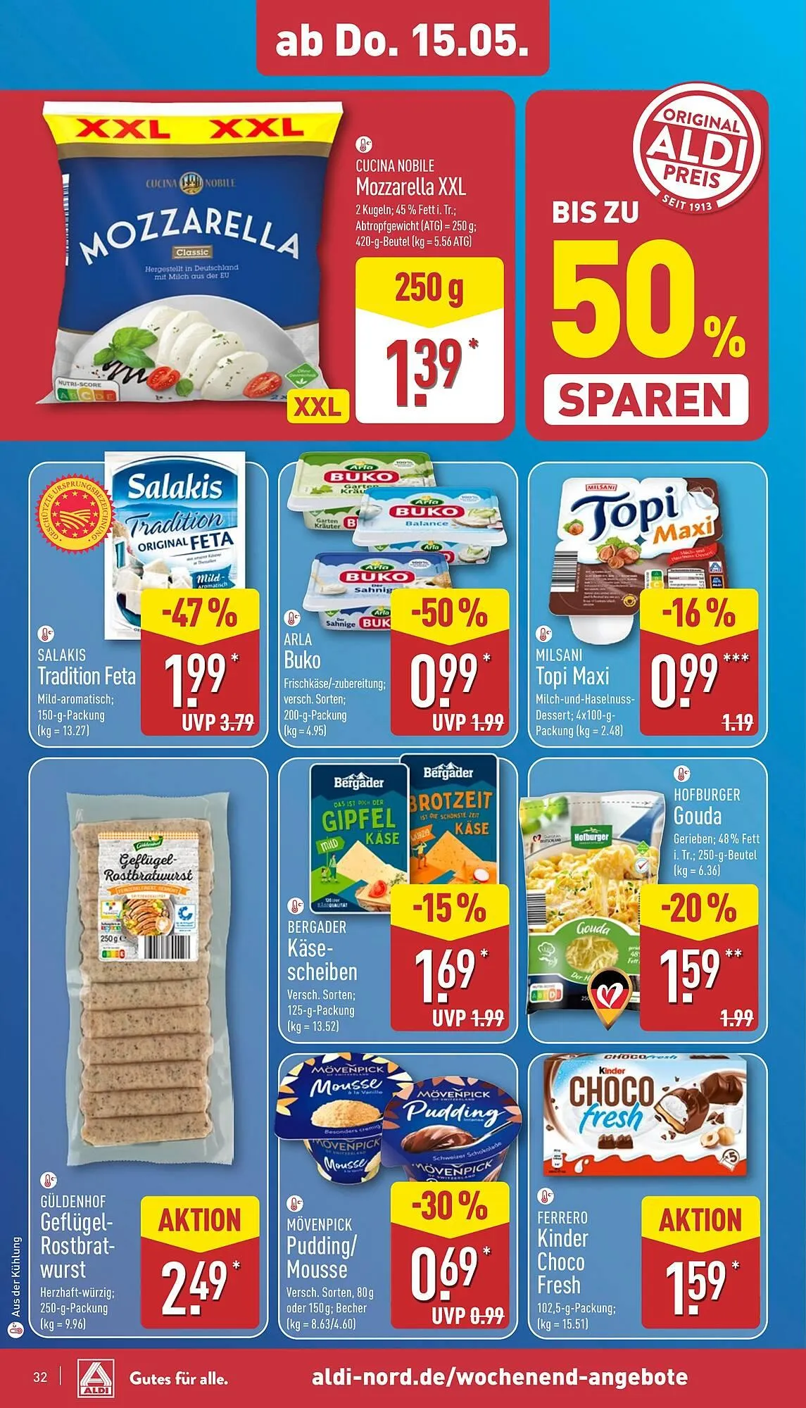 Aldi Nord Prospekt von 12. Mai bis 18. Mai 2025 - Prospekt seite 32