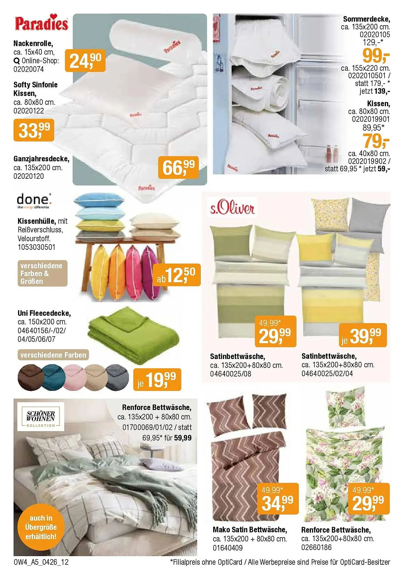 Opti Wohnwelt Prospekt von 1. April bis 18. April 2026 - Prospekt seite 12