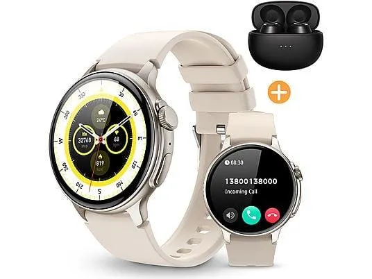 RAYOFI S58 Smartwatch Silikon, Gold/Silver