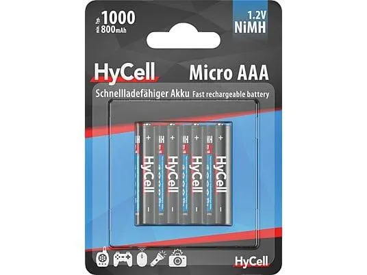 ANSMANN HyCell X4Energy AAA Micro Akku, Ni-MH, 1.2 Volt, 1000 mAh 4 Stück