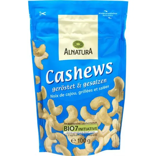 Alnatura Bio Cashews geröstet & gesalzen 100G