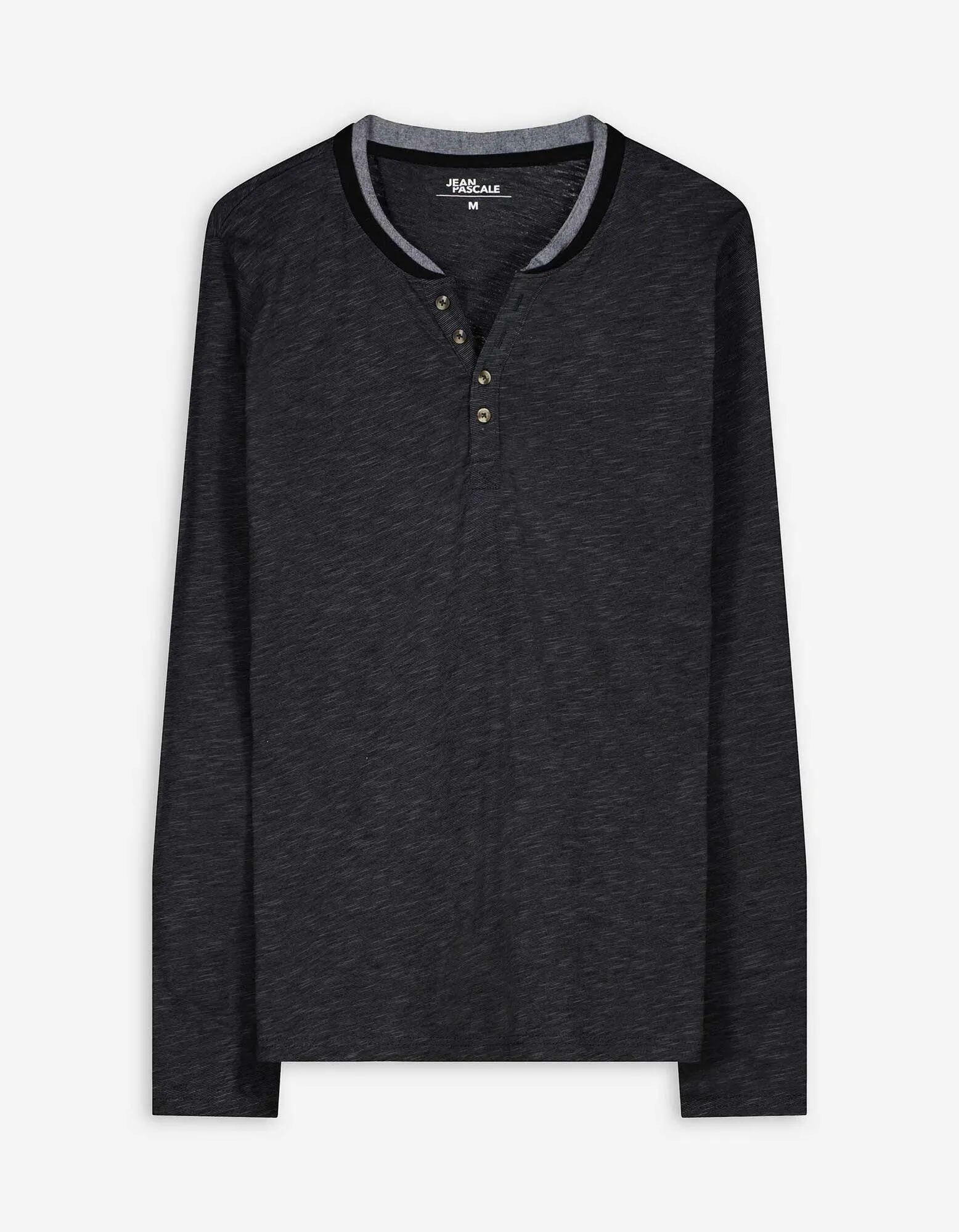 Langarmshirt - Double-Layer-Look - dunkelgrau