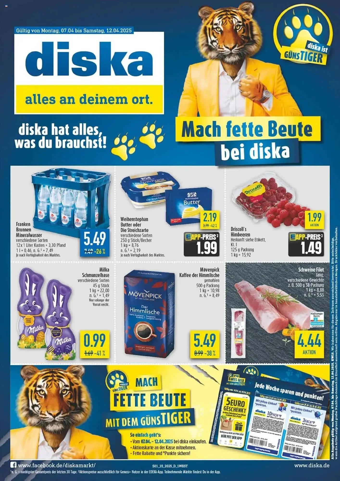 diska Prospekt von 7. April bis 12. April 2025 - Prospekt seite 1