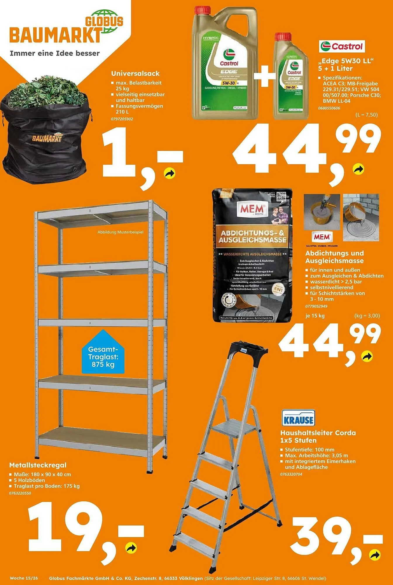 Globus Baumarkt Prospekt von 5. April bis 11. April 2026 - Prospekt seite 16