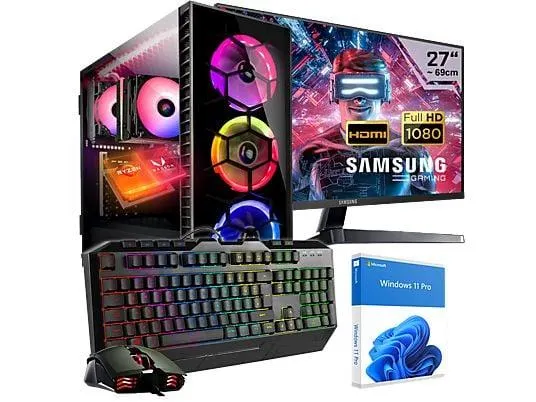 KRAFTPC Komplett-Set 5600GT, Gaming PC mit AMD Ryzen™ 5 5600GT Prozessor, 16 GB RAM, 500 GB SSD, AMD Radeon™ RX Vega, Windows 11 Pro