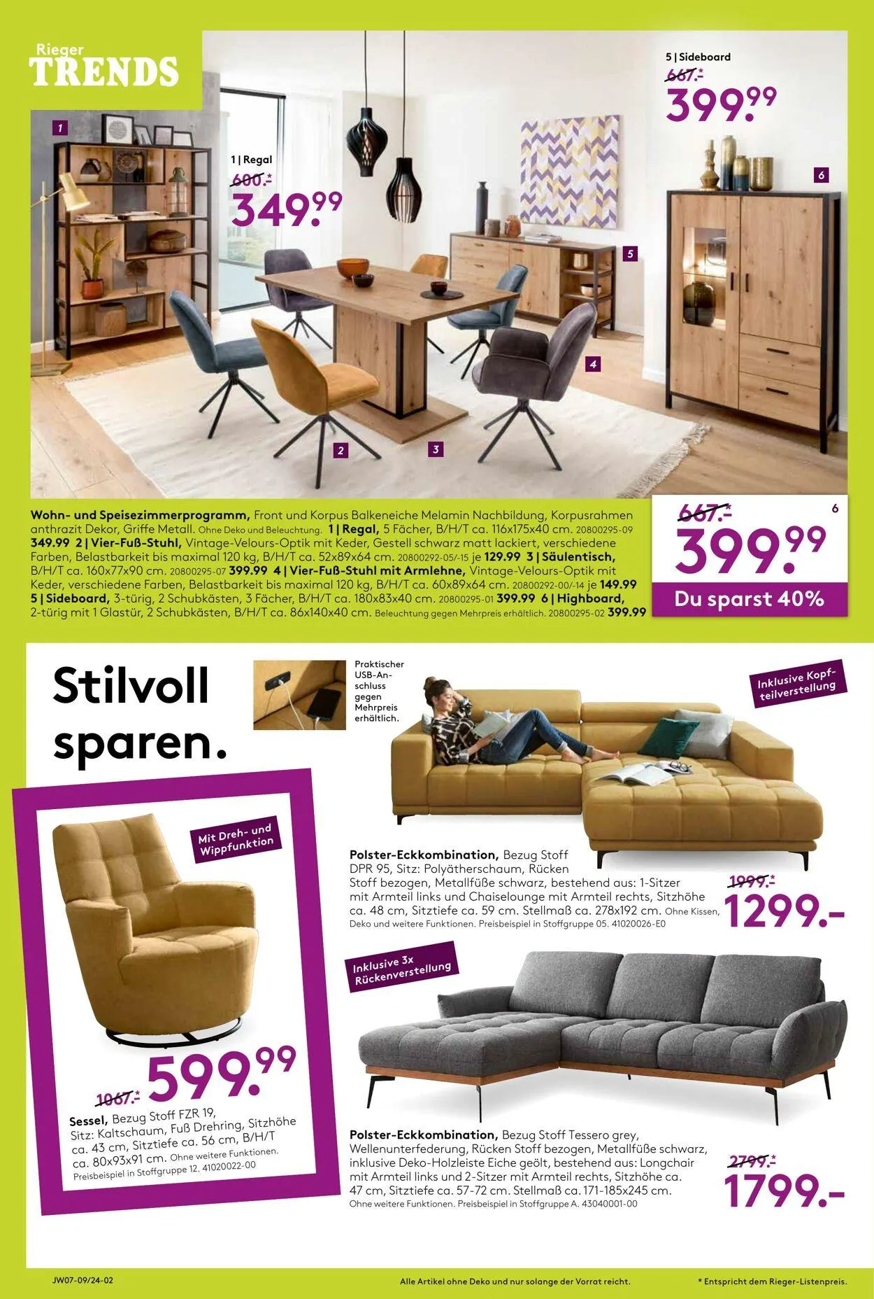 Möbel Rieger Aktueller Prospekt von 21. Mai bis 4. Juni 2025 - Prospekt seite 2