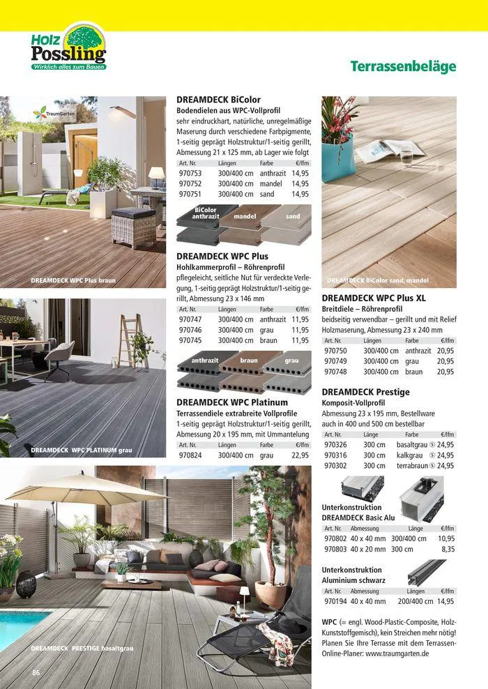 Holz-& Baukatalog 2024/25 von 27. März bis 31. Januar 2025 - Prospekt seite 86