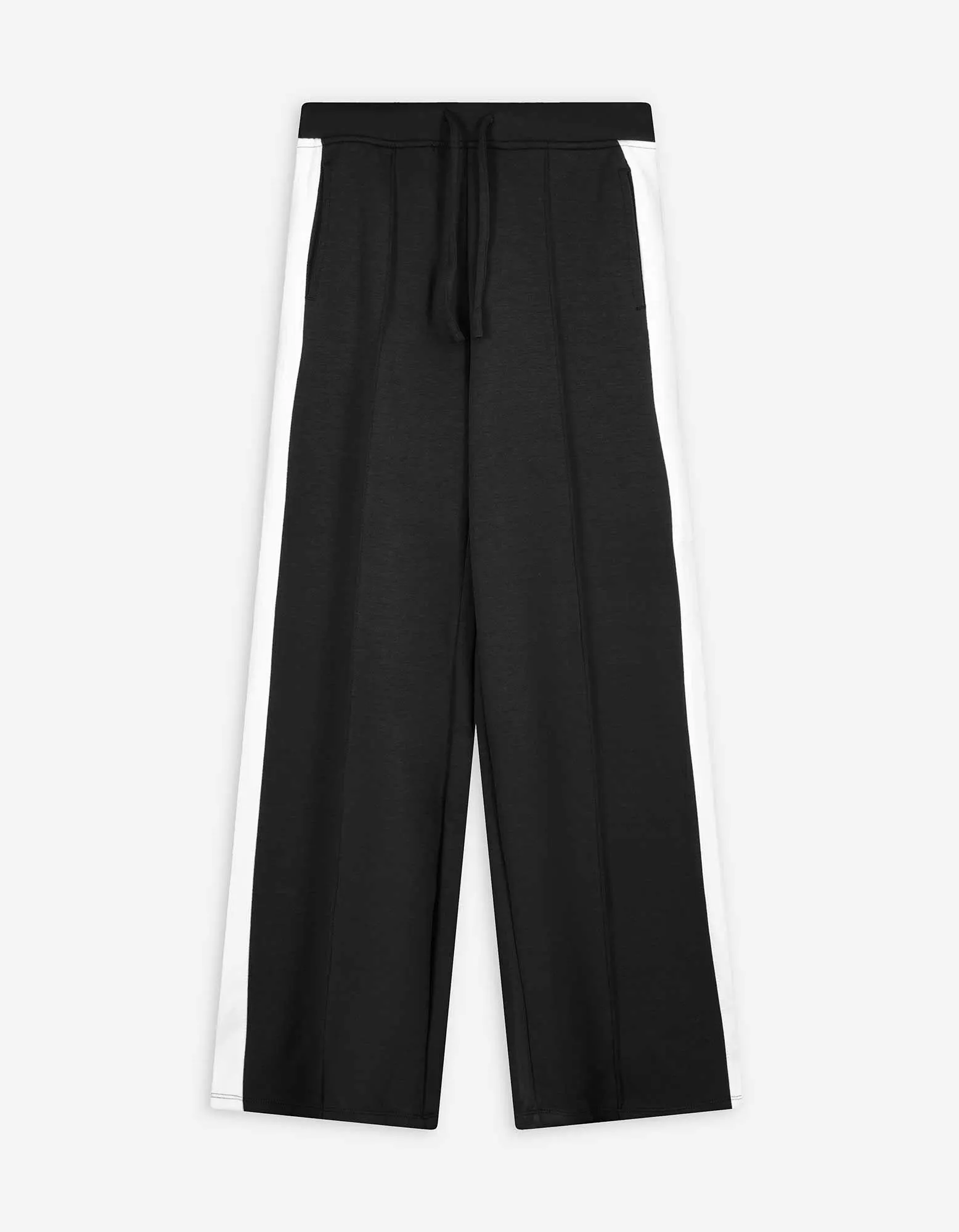 Hose - Kontraststreifen - schwarz