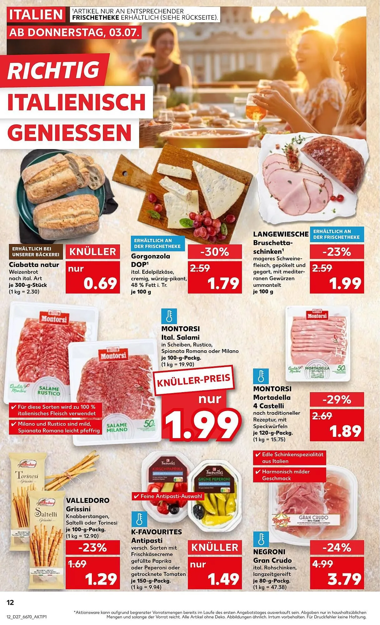 Kaufland Prospekt von 3. Juli bis 9. Juli 2025 - Prospekt seite 12
