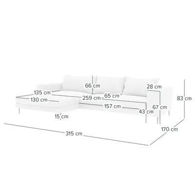 Ecksofa STREAKY BAY mit Longchair