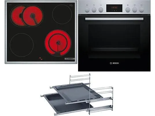 BOSCH HND211RS63 Serie 4/Serie 2, Einbauherdset (Glaskeramikkochfeld, A, 66 l)