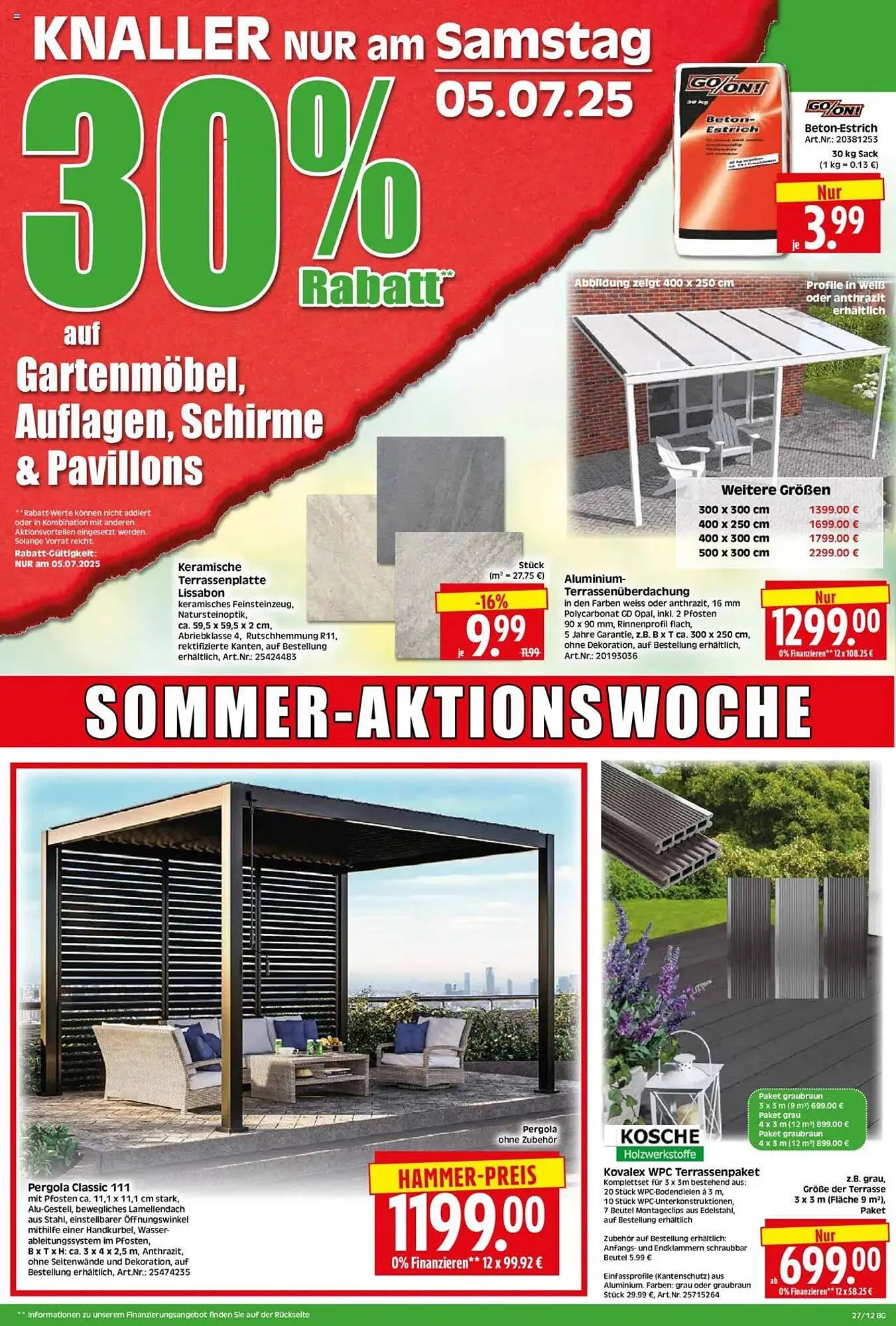 Herkules Baumarkt Prospekt von 30. Juni bis 5. Juli 2025 - Prospekt seite 12