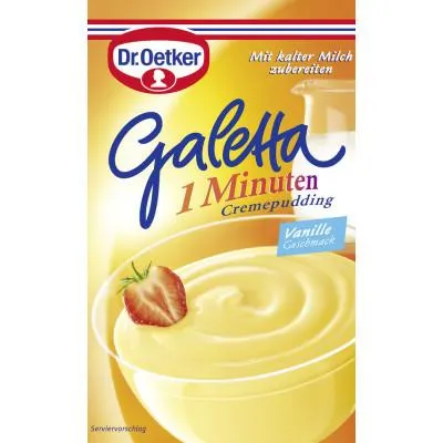 Dr.Oetker Galetta 1 Minuten Cremepudding Vanille Geschmack 80G