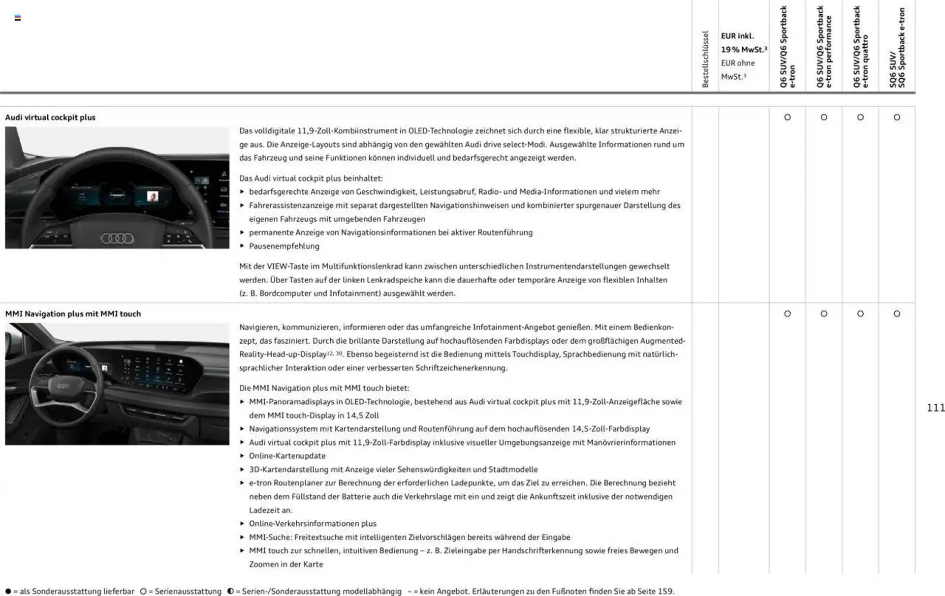 Audi Prospekt von 2. Januar bis 31. Dezember 2025 - Prospekt seite 111