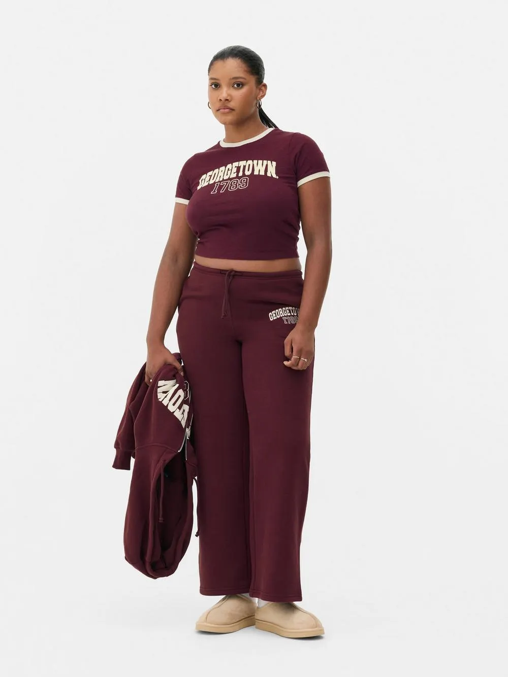 „Georgetown“ Baby-T-Shirt mit Kontrastsaum