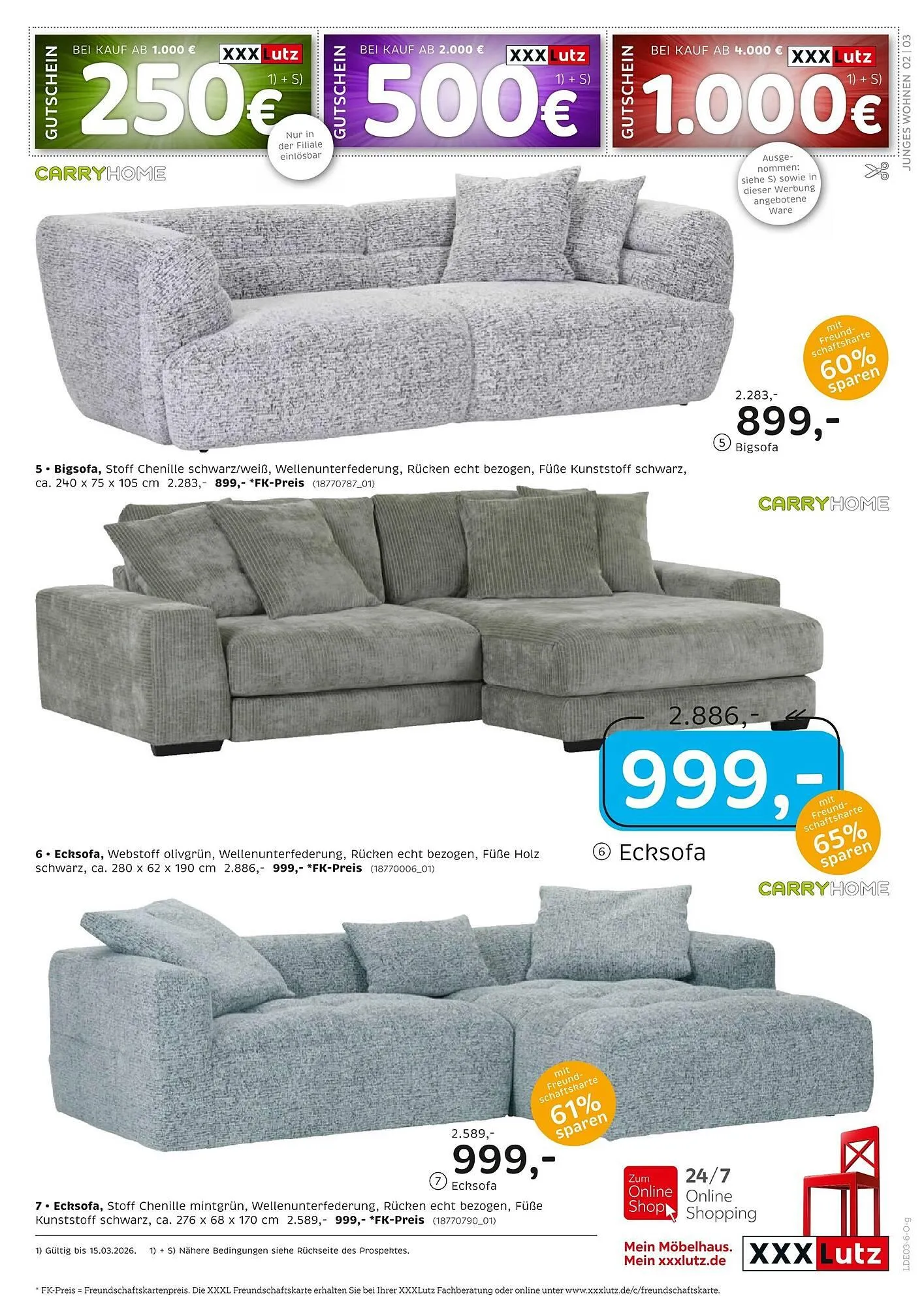 XXXLutz Prospekt von 9. März bis 22. März 2026 - Prospekt seite 3