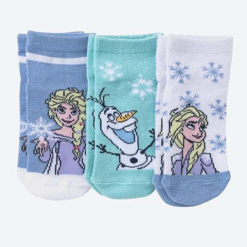 Frozen Kinder-Mädchen-Sneaker-Socken, 3er-Pack