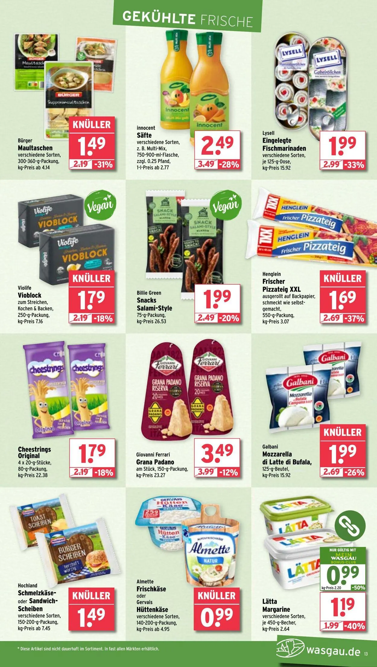 WASGAU Aktueller Prospekt von 20. April bis 4. Mai 2025 - Prospekt seite 13